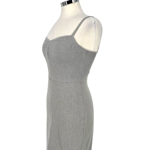 Banana Republic Gray Sleeveless Fitted Sheath Dress Grayy Size 4 - Picture 5 of 13